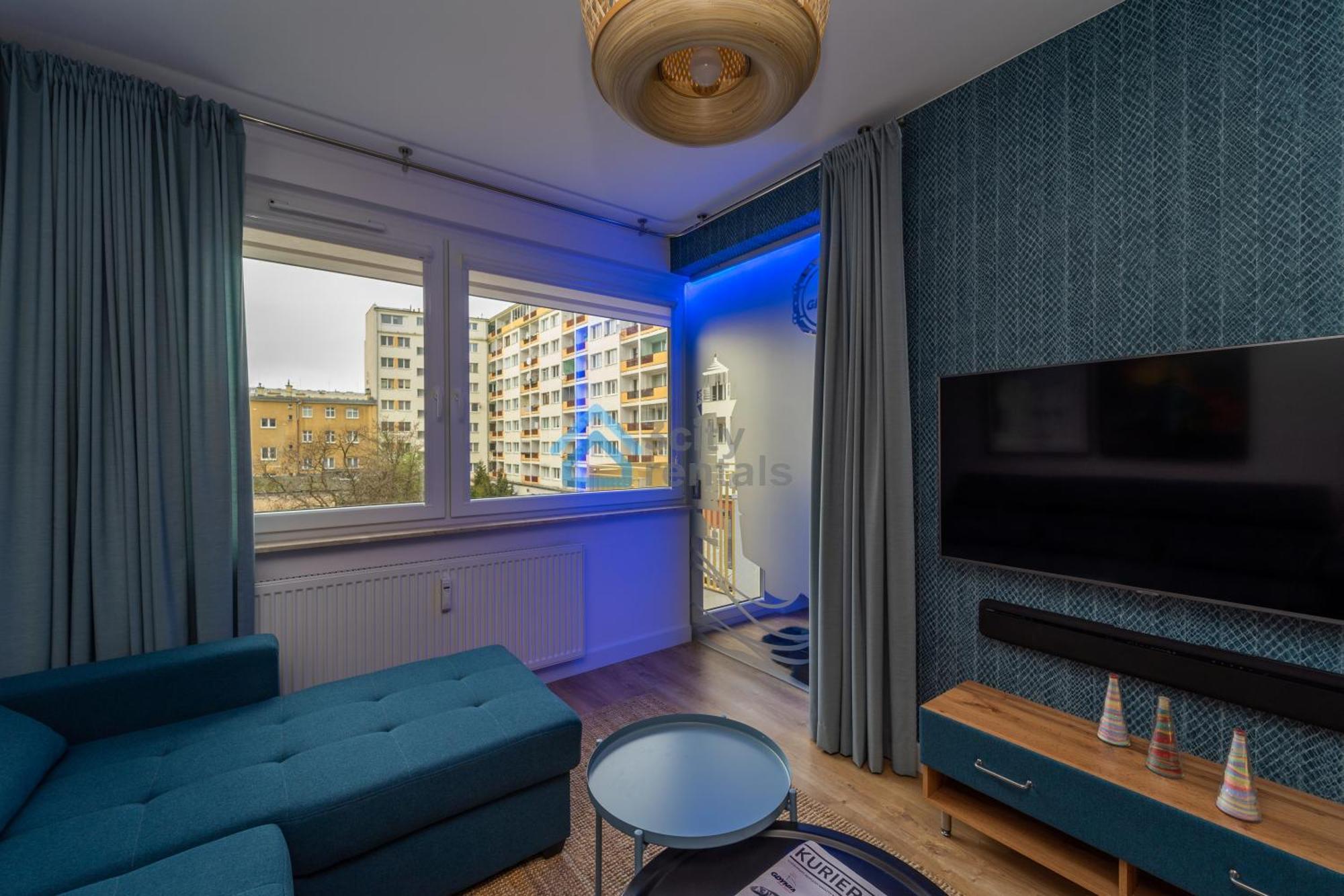 Bright And Blue 3City Apartment With Balcony In Gdynia By Noclegi Renters Exterior photo